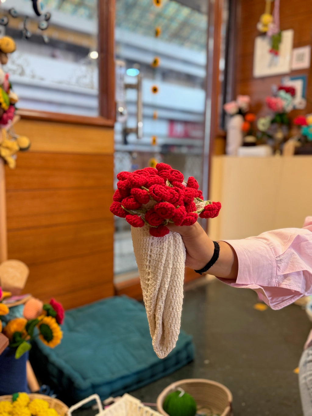 Mini Rose Bouquet Blanket, another view