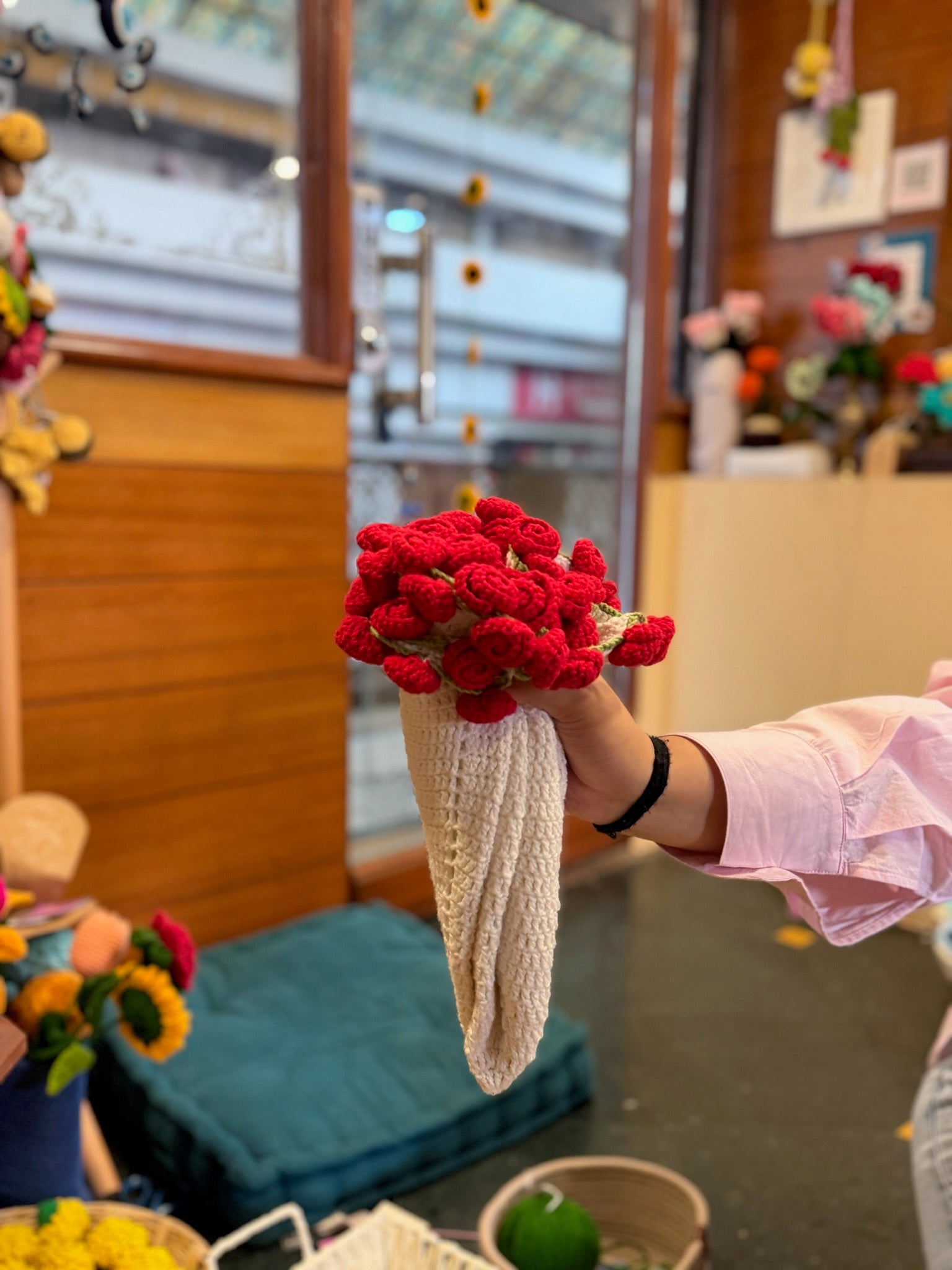 Mini Rose Bouquet Blanket, another view