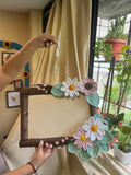 Name Plate Crochet Frame, hand-crocheted by Mindori