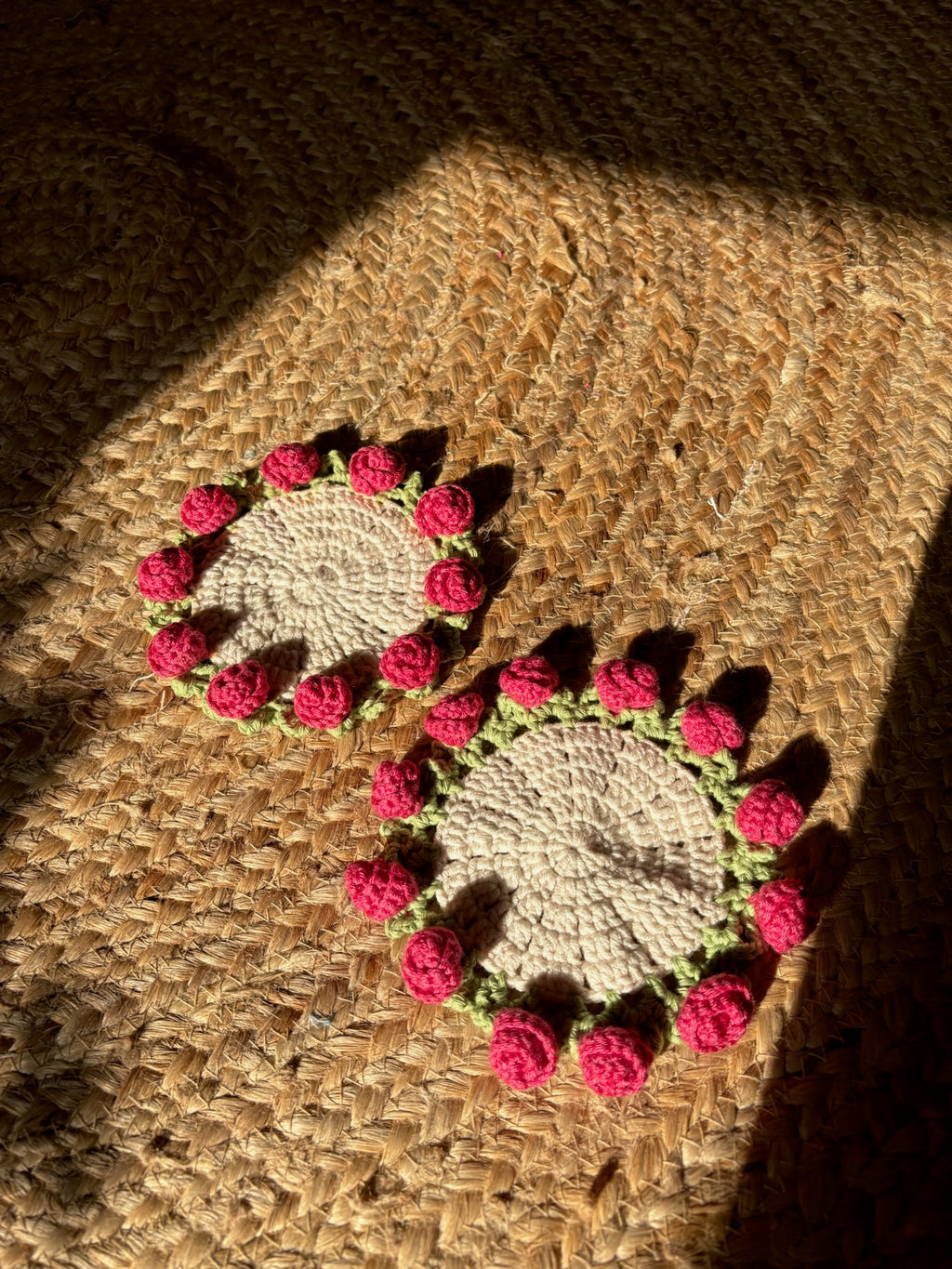 Rose Bouquet Coasters (Pair), another view