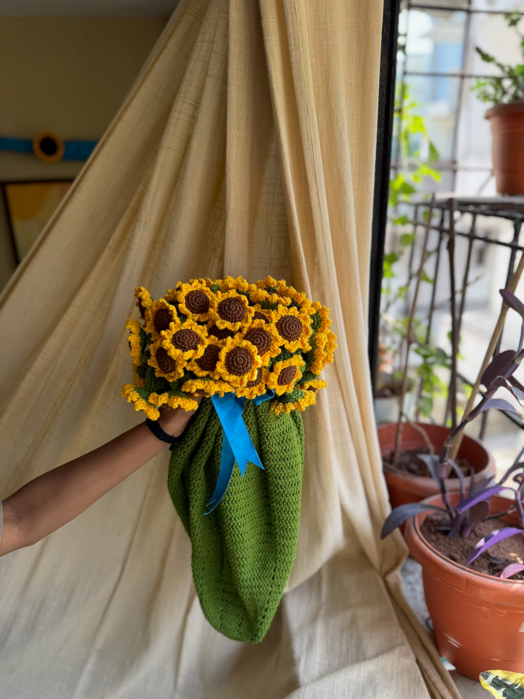 Sunflower Bouquet Blanket XL, another view