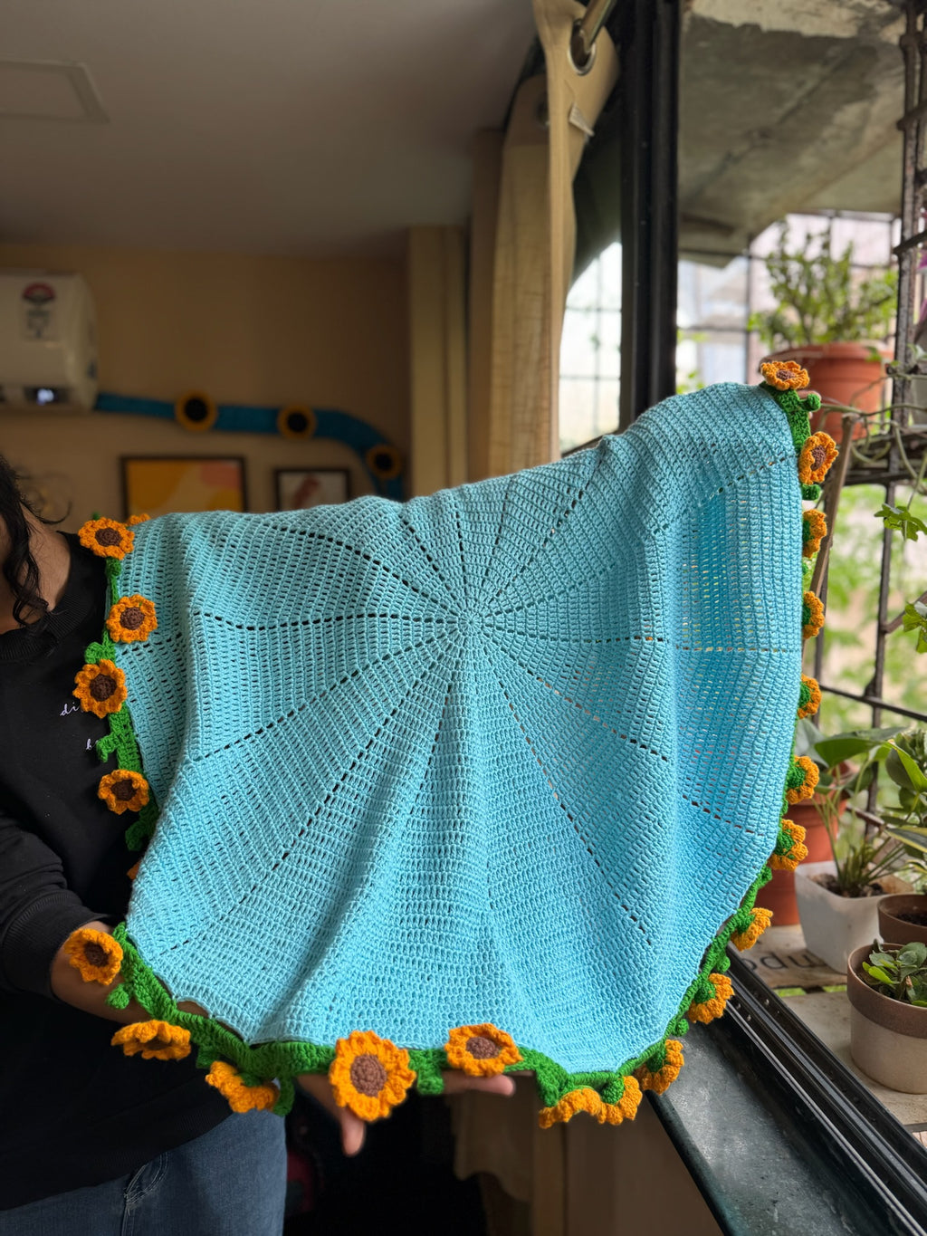 Sunflower Bouquet Blanket XL, another view