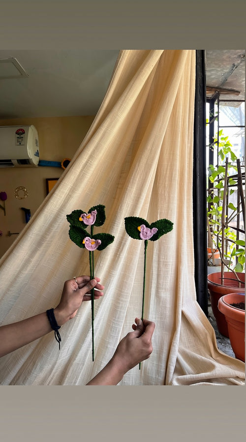 Bird Stick, hand-crocheted by Mindori
