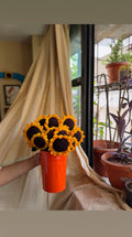 Classic Sunflower Flower, hand-crocheted by Mindori