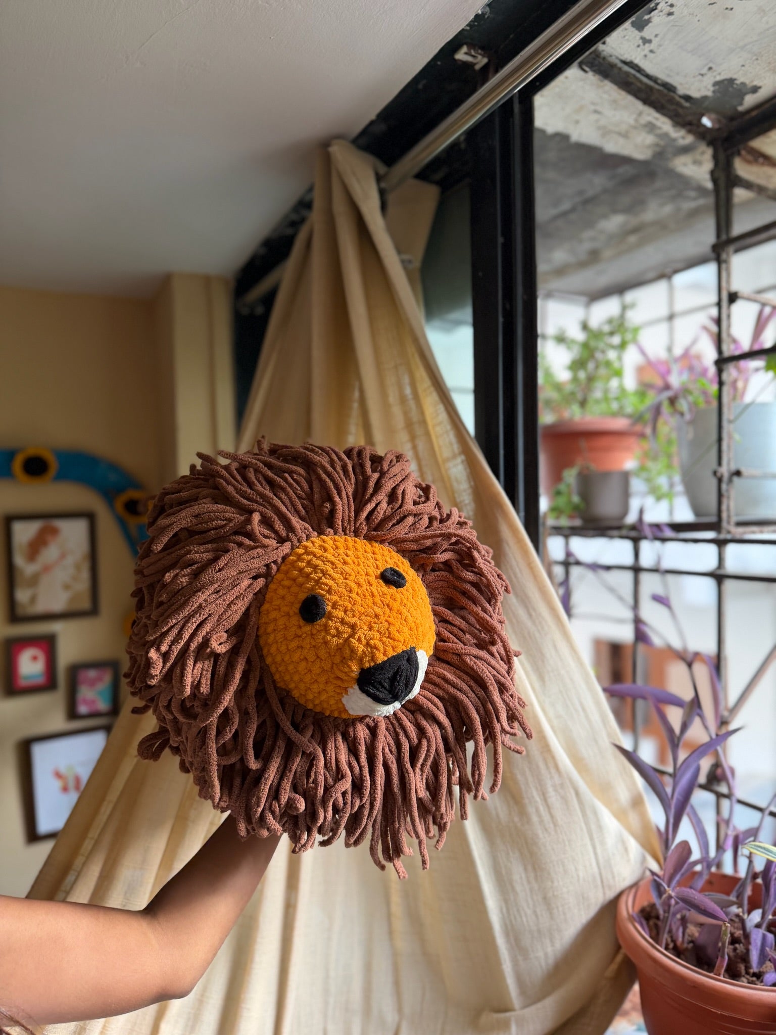 Lion Head Plushie