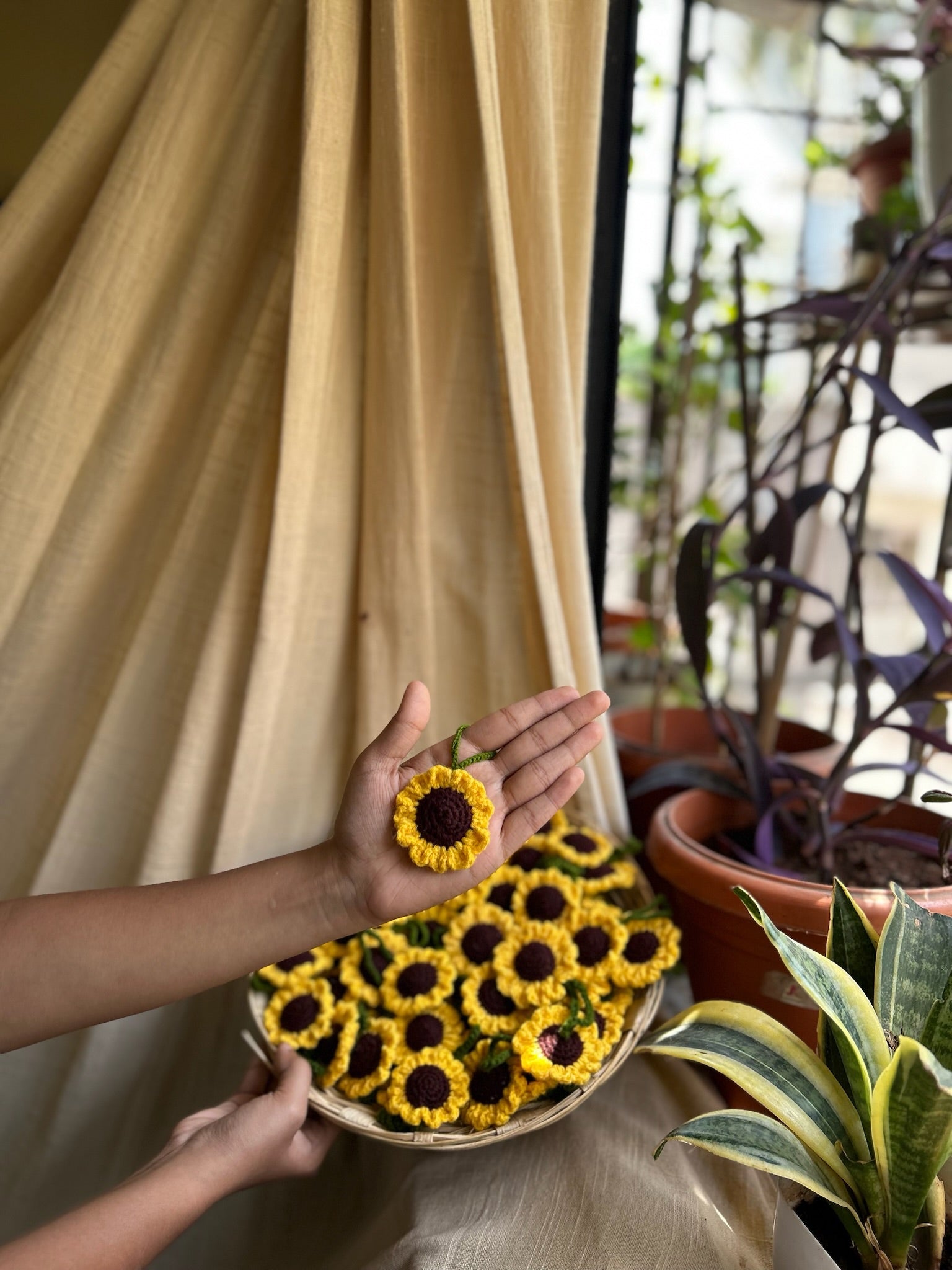 Sunflower Keychain