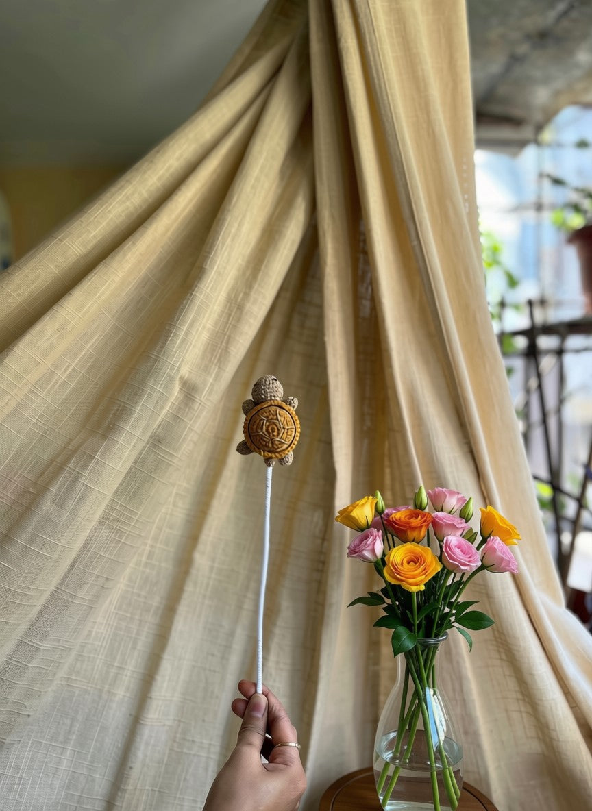 Turtle Stick, hand-crocheted by Mindori